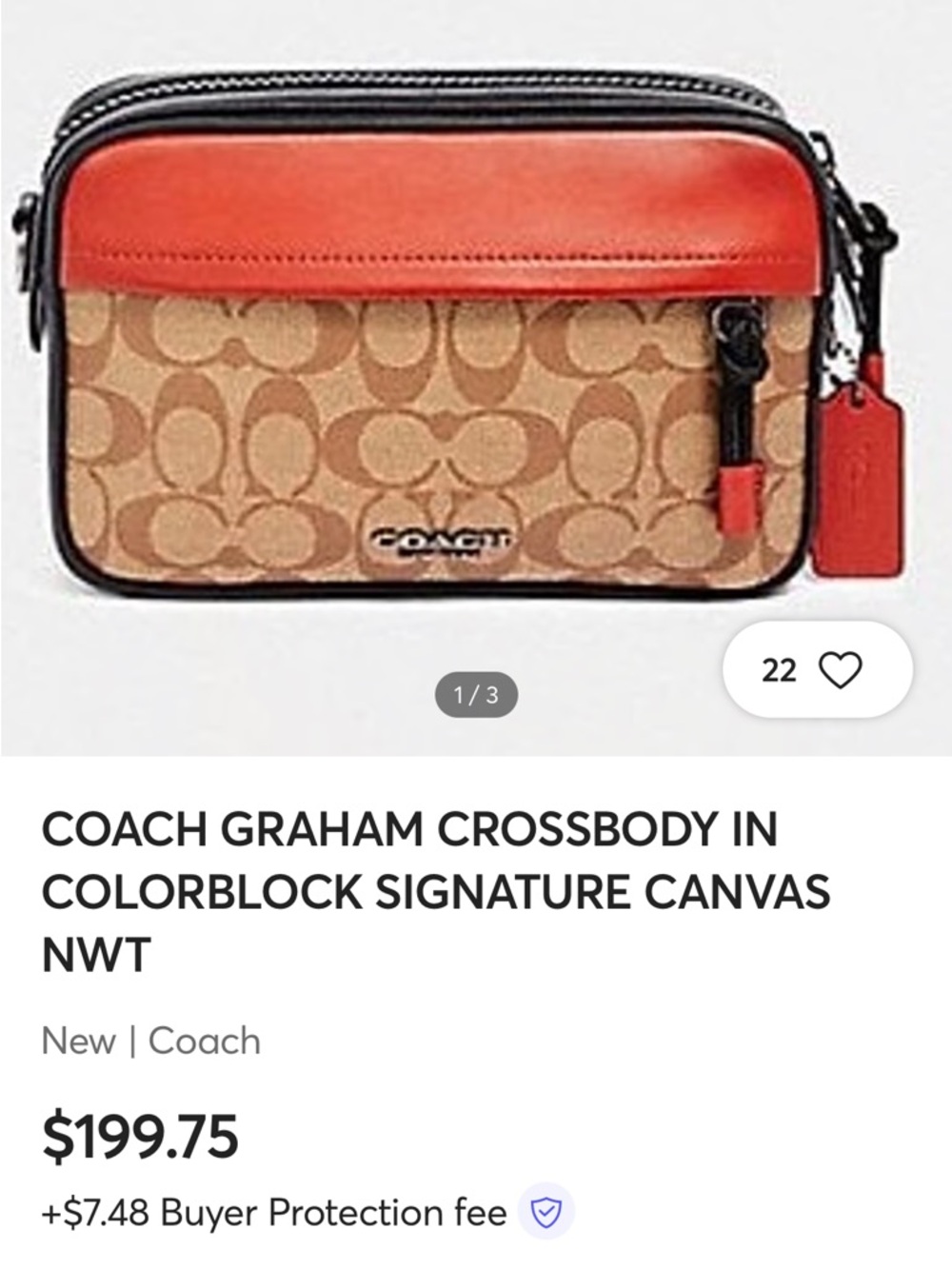 Coach Graham Signature Canvas Crossbody Bag in Tan & Brown - Picture 11 of 13